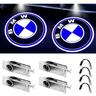 (Lot de 4) Lumières de porte de voiture Logo Projecteur Welcome Lights Compatible avec BMW