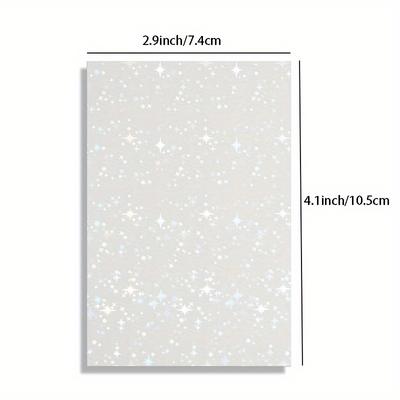 TEMU 50- Pattern Holographic Overlay Stickers, Cold Laminated Pvc Vinyl Sheets, Self-adhesive Film For Crafting And Lamination, 4.1x2.9 Inches