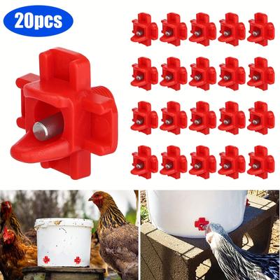 TEMU 20pcs Chicken Nipple Waterer, Horizontal Side Mount Automatic Poultry Nipples Drinkers, Leak-proof, For Chicken, Quail