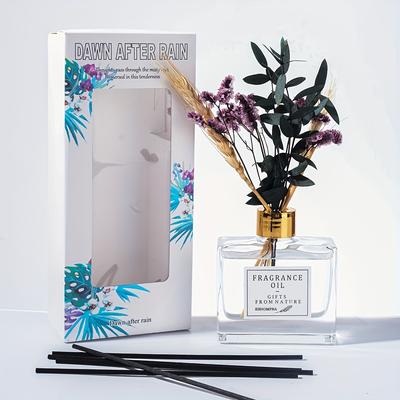 TEMU Jasmine Scent Reed Diffuser Sets 4.05 Oz(120ml) With Real Flower Diffuser Stick Home Fragrance Light Aroma Scented Home DÃ©cor Essential Oil