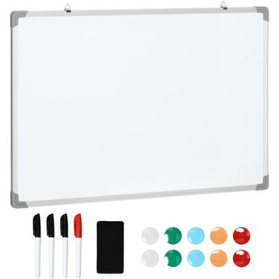 Whiteboard Magnetisch Magnettafel mit 4 Markern 1 Radiergummi 10 Magnet Staffelei Wandmontage Image