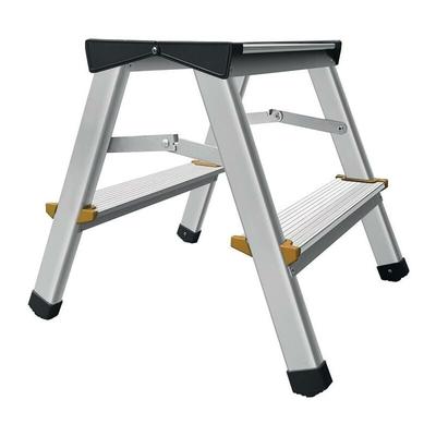Klapptritt Stufen einschl. Plattform 2 Plattformhöhe 390 mm Aluminium mit Anti-Rutsch-Riffelung Image