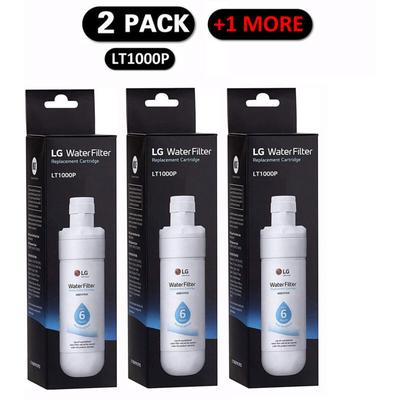 3er-Pack LT1000P2 Kühlschrank-Ersatzwasserfilter, 6 Monate/200 Gallonen, Weiß. Image