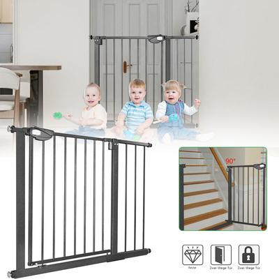 Uisebrt - Türschutzgitter Ohne Bohren Treppenschutzgitter für Kinder 95-105cm breit, Auto-Close Image