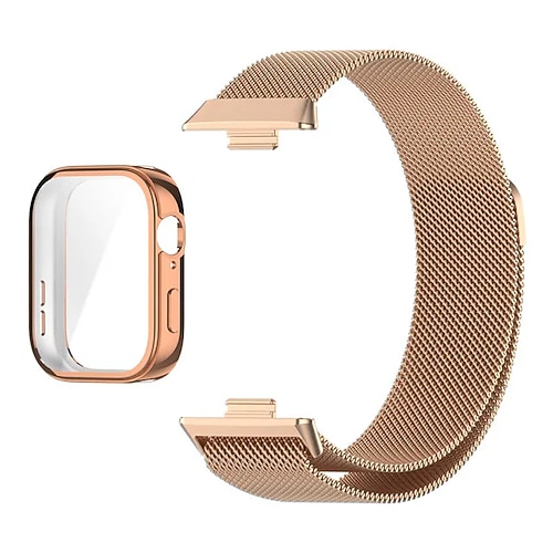 Smartwatch-Band Kompatibel mit Huawei Huawei Band 7 Huawei WatchFit 2 Band 8 Fit 3 ansehen Band 9 Smartwatch Gurt mit Fall Magnetverschluss Gitter Milanaise Armband Ersatz Armband Image