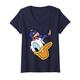 Disney Donald Duck Head Portrait Abstract Hat T-Shirt mit V-Ausschnitt