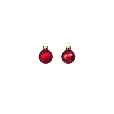 Weihnachtskugeln aus Glas, rot, 2 cm Ø, 25 Stück Image