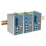Moxa EDS-508A-MM-SC Managed Ethernet switch with 6 10/100 BaseTx Ports 2 multi mode 100 BaseFx Ports with VLAN IGMP Snooping Port trunking RMON and QoS