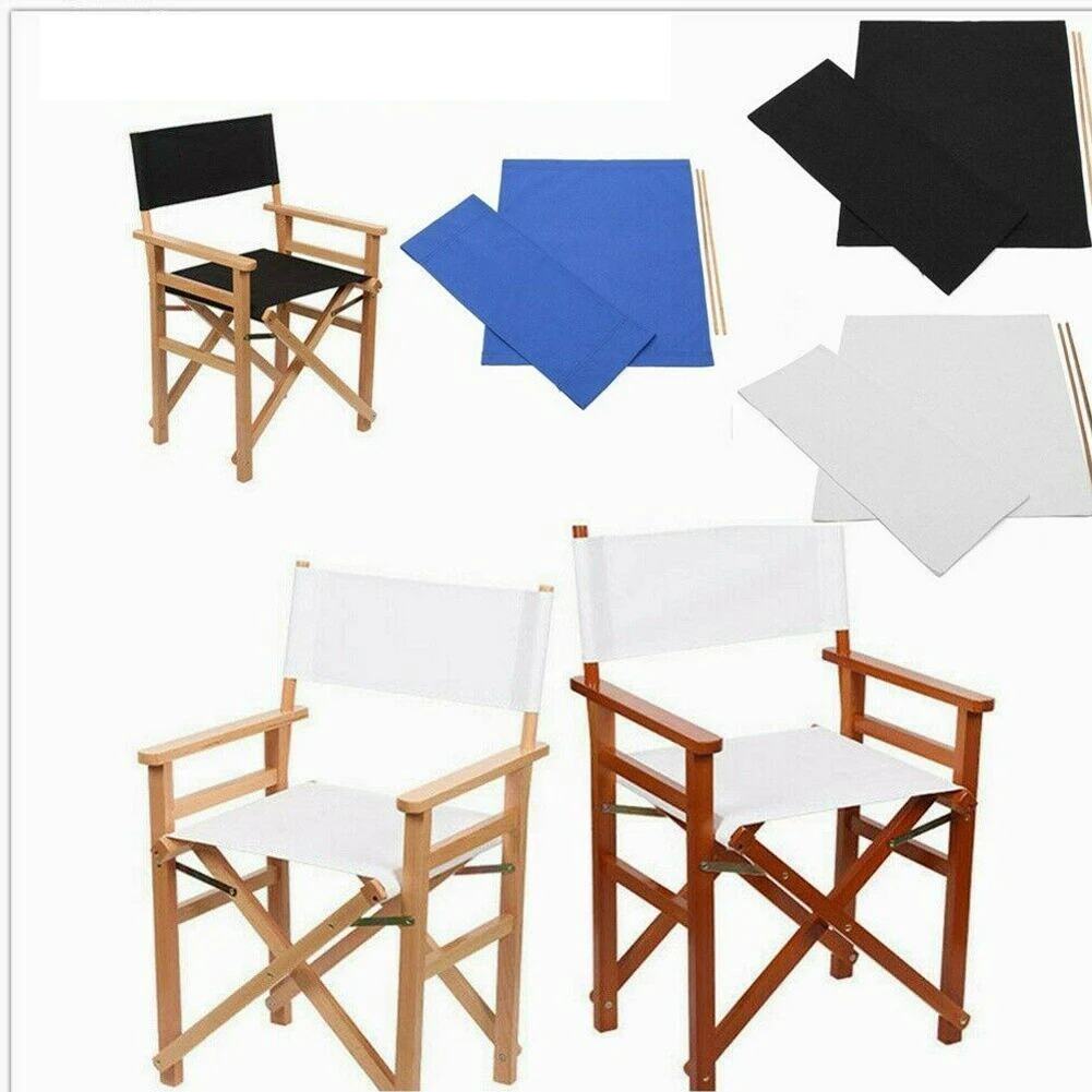 Waschbarer Stuhl-Sitzbezug-Set, Regiestuhl-Sitz, Ersatz-Leinenbezug für Regisseure, Outdoor, Garten, Hof, Camping