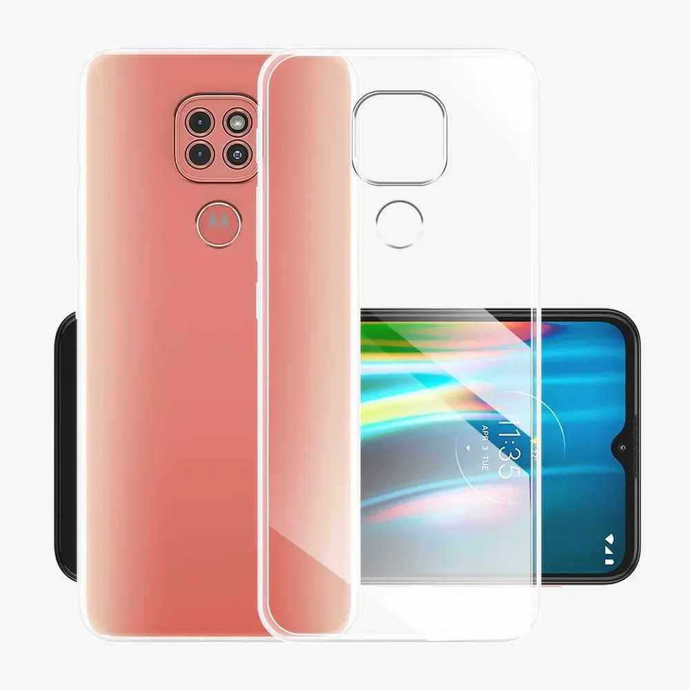Pour Moto G9 Play étui clair antichoc Silicone souple Coque de téléphone pour Moto G9 Plus Coque arrière pour Motorola Moto G9 Funda