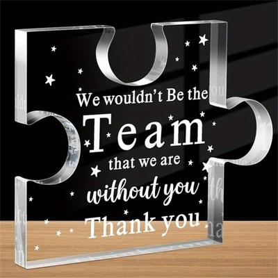 TEMU Boss Day Desk Accessories For Women Thank You Paperweight Gifts For Women Appreciation Gift For Boss Acrylic Table Sign Acrylic Plaque Boss Keepsake For Office Retirement (irregular Style)