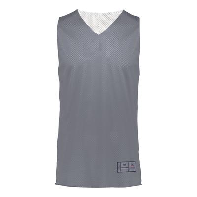 Augusta Sportswear 162 Youth Tricot Mesh Reversible 2.0 Jersey in Graphite Grey size Large | Polyester