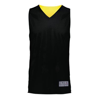 Augusta Sportswear 162 Youth Tricot Mesh Reversible 2.0 Jersey in Black/Gold size Small | Polyester