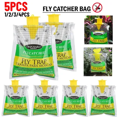 Catcher Bag Hanging Flies Flytrap Fly traps Pack Water-Soluble Disposable Non-Toxic Harmless For