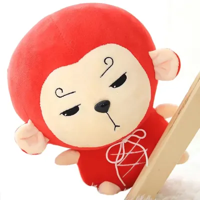 Korea Drama Tv Doll Flower Travel Hwayugi Monkey Plushie Stuffed Red Monkey Hand Puppet Gifts for Birthday Present