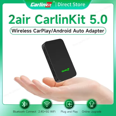 CarlinKit 5.0 Wireless CarPlay Adapter Android Auto Wireless Mini Car Play Box for Chevrolet Toyota