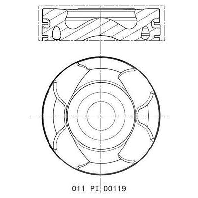 Mahle Kolben [Hersteller-Nr. 011PI00119000] für Opel, Vauxhall Image