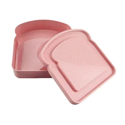 2pcs Sandwich Holder Lunchbox - Portable Sealable Containers for Loaf Bread and Sandwiches