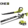 Set di macchine a batteria Ryobi 18 v one+, kit combinato, 2 pezzi, RY18HT55A+OBL1820S 1x4,0 Ah