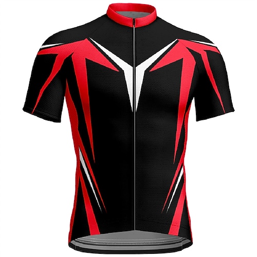 Herren Radtrikot Farbblock 3D-Druck Kurzarm Fahhrad T-Shirt Trikot Oberteil mit 3 Gesäßtaschen Mountainbike MTB Schnelltrocknend Atmungsaktiv Sport Gelb Rot Blau Bekleidung Image
