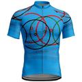 Per uomo Maglia da Ciclismo Geometrico Manica Corta Bicicletta Maglietta Maglia Top con 3 tasche posteriori Mountain Bike MTB Asciugatura Rapida Traspirante Gli sport Rosa Blu Arancione Abbigliamento