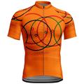 Per uomo Maglia da Ciclismo Geometrico Manica Corta Bicicletta Maglietta Maglia Top con 3 tasche posteriori Mountain Bike MTB Asciugatura Rapida Traspirante Gli sport Rosa Blu Arancione Abbigliamento