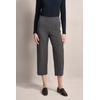 Stoffhose BUGATTI, Damen, Gr. 36, Normalgrößen, grau (dunkelgrau), 60% Polyester, 38% Baumwolle, 2% Elasthan, unifarben, casual, normal, Hosen, mit Struktur