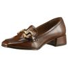 Slipper TAMARIS, Damen, Gr. 42, braun (cognac), Lacksynthetik, used, Antik-Look, modisch, Schuhe, Blockabsatz, Pumps, Halbschuh, Schlupfschuh mit modischer Zierspange