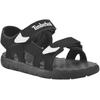 Sandale TIMBERLAND "Perkins Row 2 STRAP SANDAL", Gr. 32, schwarz-weiß (schwarz, weiß), Synthetik, sportlich, Schuhe, mit Klettverschluss