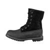 Winterboots TIMBERLAND "TIMBERLAND AUTHENTICMID WARM LINED WATERPROOF BOOT", Gr. 39, schwarz (schwarz, nubuck), Leder, sportlich, Schuhe, Snowboots, Winterstiefel, Winterschuhe, wasserdicht und gefüttert
