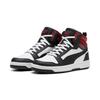 Sneaker PUMA "REBOUND V6", Gr. 43, schwarz-weiß (puma weiß, puma schwarz, intense rot), unifarben, sportlich, Schuhe