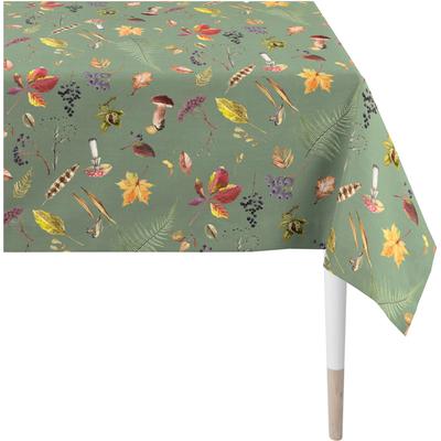 Tischdecke APELT "5450" Gr. 1, braun (grün), B:100cm L:100cm, Baumwolle, Polyester, Tischdecken Image