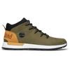 Schnürboots TIMBERLAND "SPRINT TREKKERMID LACE UP SNEAKER", Gr. 41, grün (dunkelgrün), Leder, Synthetik, sportlich, Schuhe, Winterschuhe, Sneakerboots, Winterboots