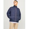 Steppjacke JACK & JONES "JJESPRINT PUFFER COLLAR NOOS", Herren, Gr. L, blau (navy blazer detail:true rot stitches), Web, Obermaterial: 100% Nylon, colorblocking, modisch, Langarm elastischer Bund, Jacken