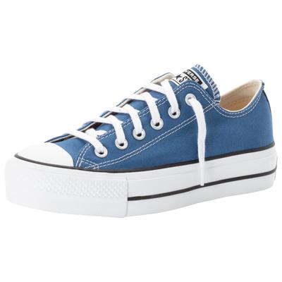 Sneaker CONVERSE "CHUCK TAYLOR ALL STAR LIFT PLATFORM", Gr. 36, blau (armor blau, weiß, schwarz), Textil, sportlich, Sch