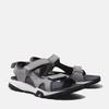 Sandale TIMBERLAND "Lincoln Peak 2 STRAP SANDAL", Gr. 41,5 (8), grau (lt grau lede), Leder, sportlich, Schuhe, mit Klettverschluss