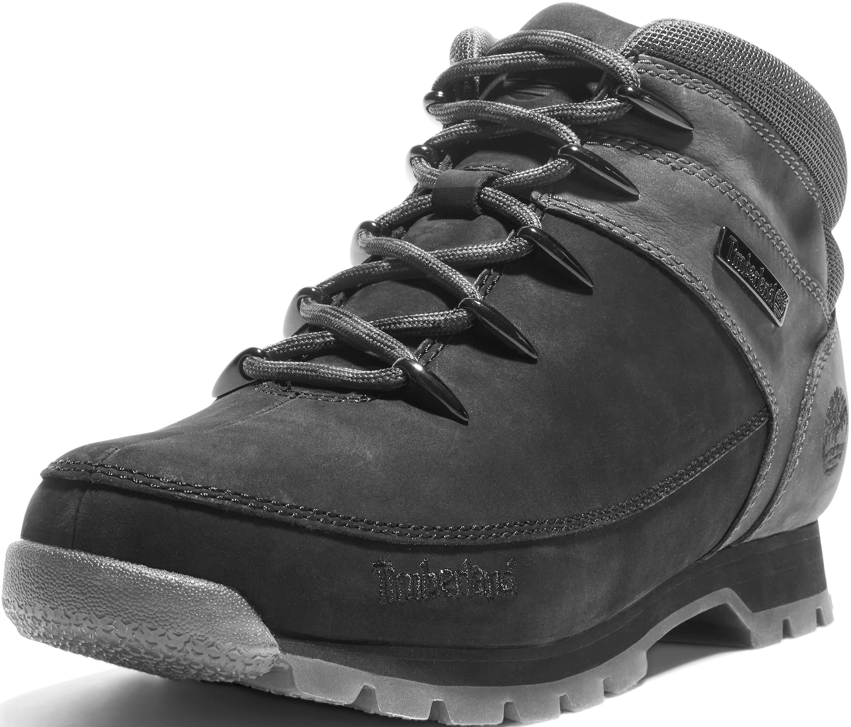 Schnürboots TIMBERLAND "EURO SPRINTMID LACE UP BOOT", Gr. 44, schwarz (schwarz, grau), Leder, Synthetik, Schuhe, Winterstiefel, Schnürstiefel, Winterschuhe