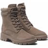 Winterstiefel TIMBERLAND "CORTINA VALLEY MID LACE UP WATERPROOF BOOT", Gr. 42, beige, Leder, sportlich, Schuhe, Winterschuhe, Winterboots, Schnürboots, Schnürstiefel, wasserdicht