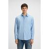Langarmhemd BOSS ORANGE "Relegant", Herren, Gr. 5XL, N-Gr, blau (open blau460), Web, Obermaterial: 100% Baumwolle, unifarben, casual, regular fit, hoch geschlossener Ausschnitt, Langarm eingesetzt 2-Knopf-Manschette mit Knöpfen, Hemden, mit BOSS...