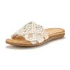 Pantolette LASCANA, Damen, Gr. 40, beige, Obermaterial: 100% Textilmaterial. Futter: 100% Textilmaterial. Decksohle: 100% Textilmaterial. Laufsohle: 100% Synthetik, unifarben, casual, Schuhe Pantolette, Mule, Sandale, offener Schuh mit modischem...