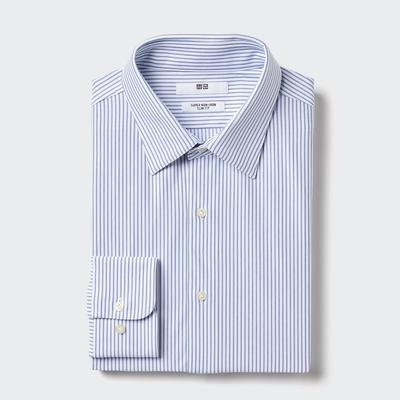 Uniqlo - Super Non-Iron Jersey Slim Fit Shirt - Blue - XS