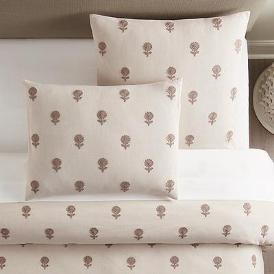 Shayla Embroidered Floral Sham - King - Ballard Designs