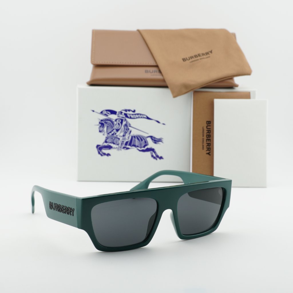 Burberry Accessories | Burberry Be4397u 407187 Square Sunglasses - Green/Dark Grey | Color: Gray/Green | Size: 58 - 17 - 145