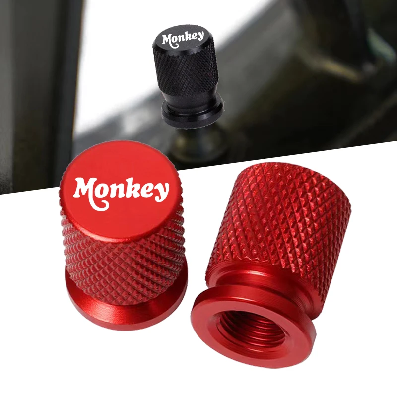 2 Stücke Z125 Affe Logo Für Honda Z 125 Z-125 Motorradzubehör Universal Staubdicht Luftdicht Rad Reifen Luftventilkappenabdeckungen Image