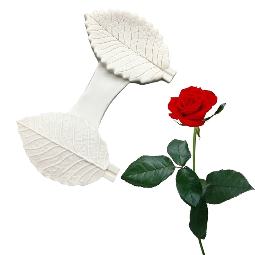 Rose Blatt Silikonform Sugarcraft Schokolade Cupcake Backform Fondant Kuchen Dekorieren Werkzeuge Image