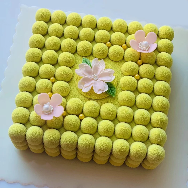 Quadratische oder runde Dessertoberfläche, einzigartiges Textur-Design, Silikon-Kuchenformen, Gebäck, Backformen, französische Mousse-Form, Küchenzubehör Image