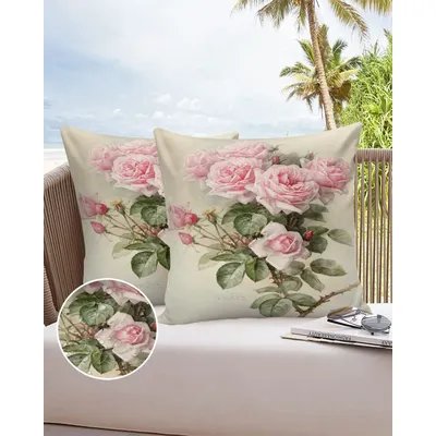 Kissen bezug rosa Blume Rose Vintage Wurf kissen bezug Sofa Auto Home Dekoration Kissen bezug Image