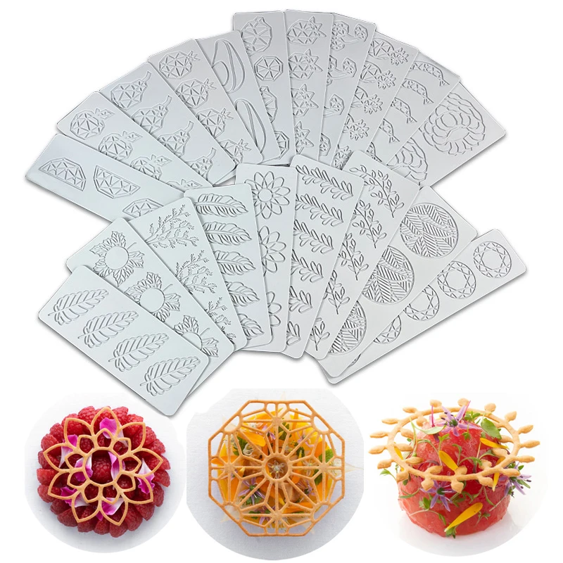 Neue Verschiedene Blätter Geometrische blume Silikon Kuchen Spitze Form Kuchen Dekorieren Werkzeug Grenze Dekoration Spitze Form küche Backen Werkzeug Image