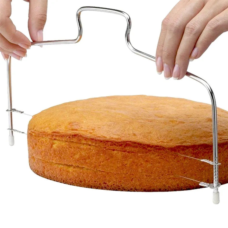 Einstellbare Höhe Linie Kuchen Cut Slicer Einstellbare Edelstahl Gerät Kuchen Dekorieren Form DIY Backformen Küche Kochen Werkzeug Image