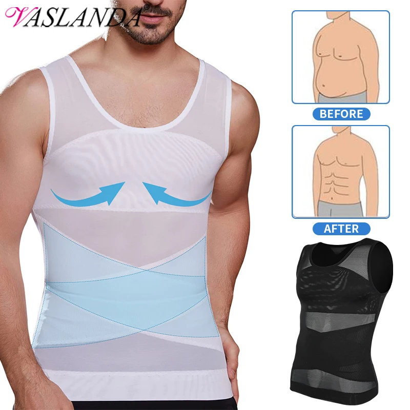 Männer Body Toning Weste Abnehmen Body Shaper Korrektur Haltung Bauch Kontrolle Kompression Shirt Modellierung Unterwäsche Korsett Image
